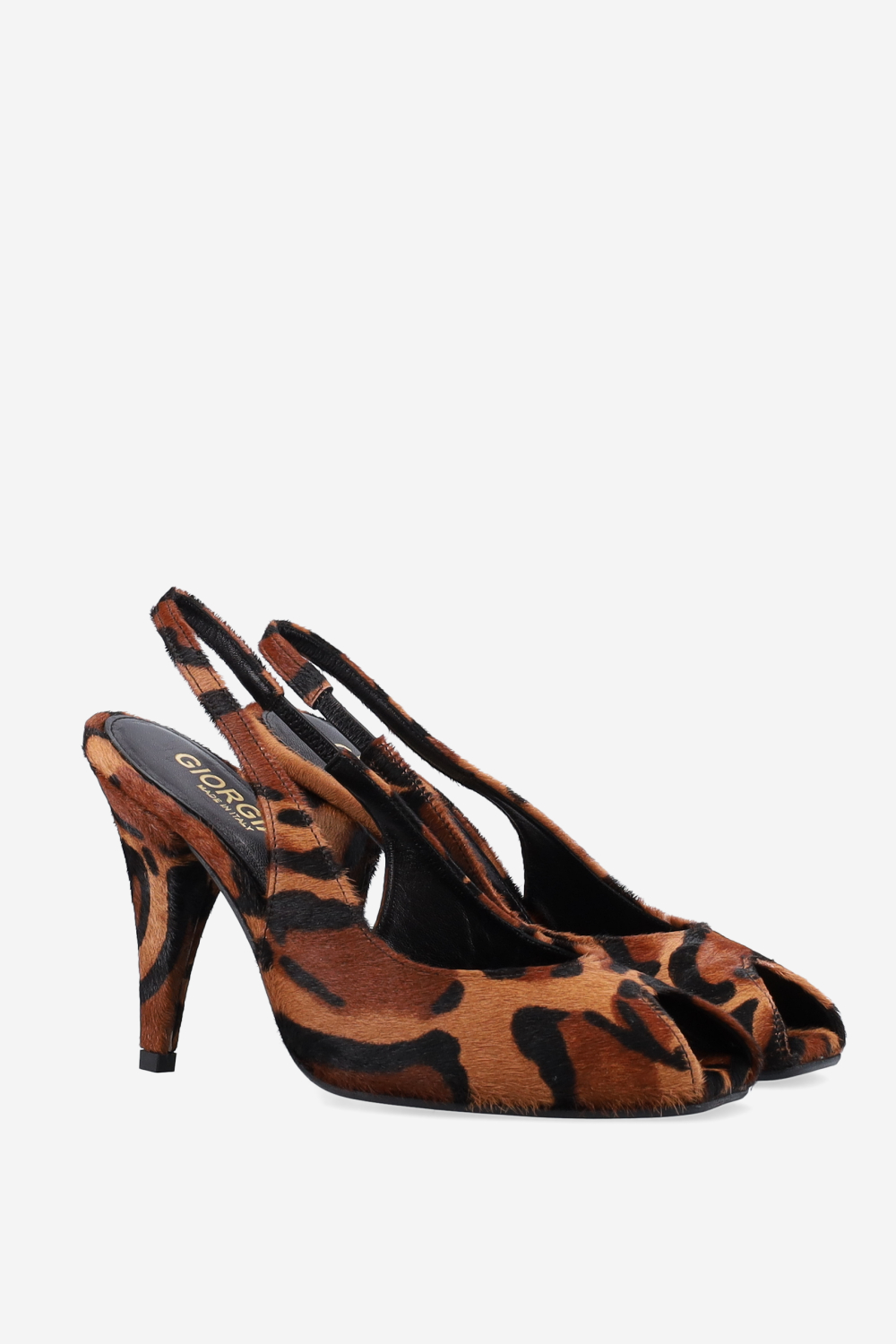 Open toe pony hair sandals