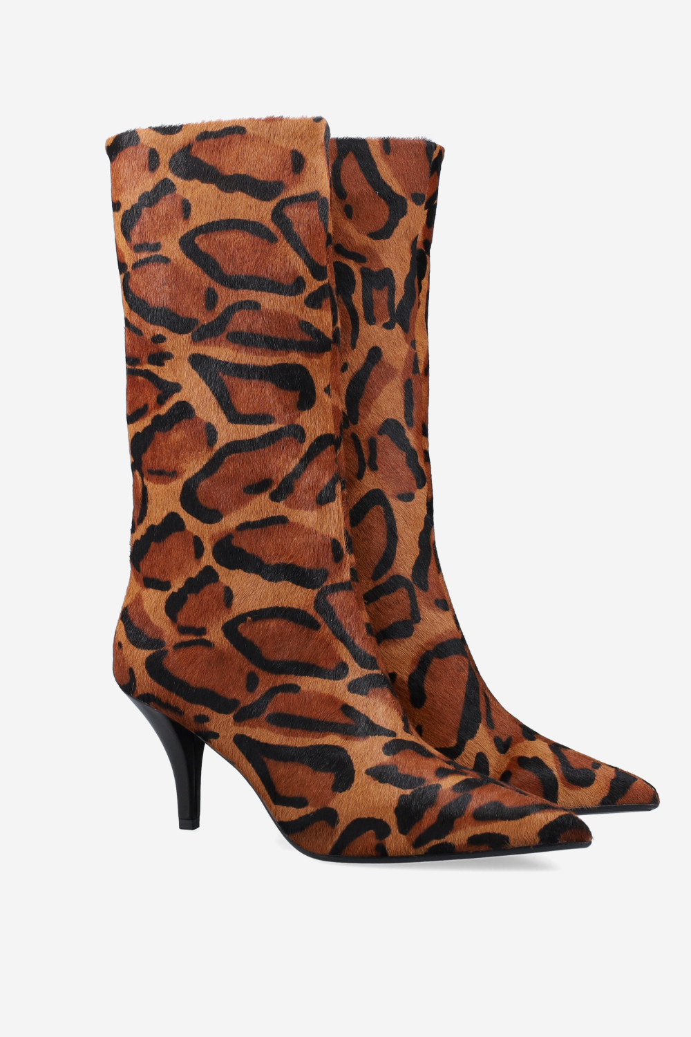 Animal printed pony-hair boots