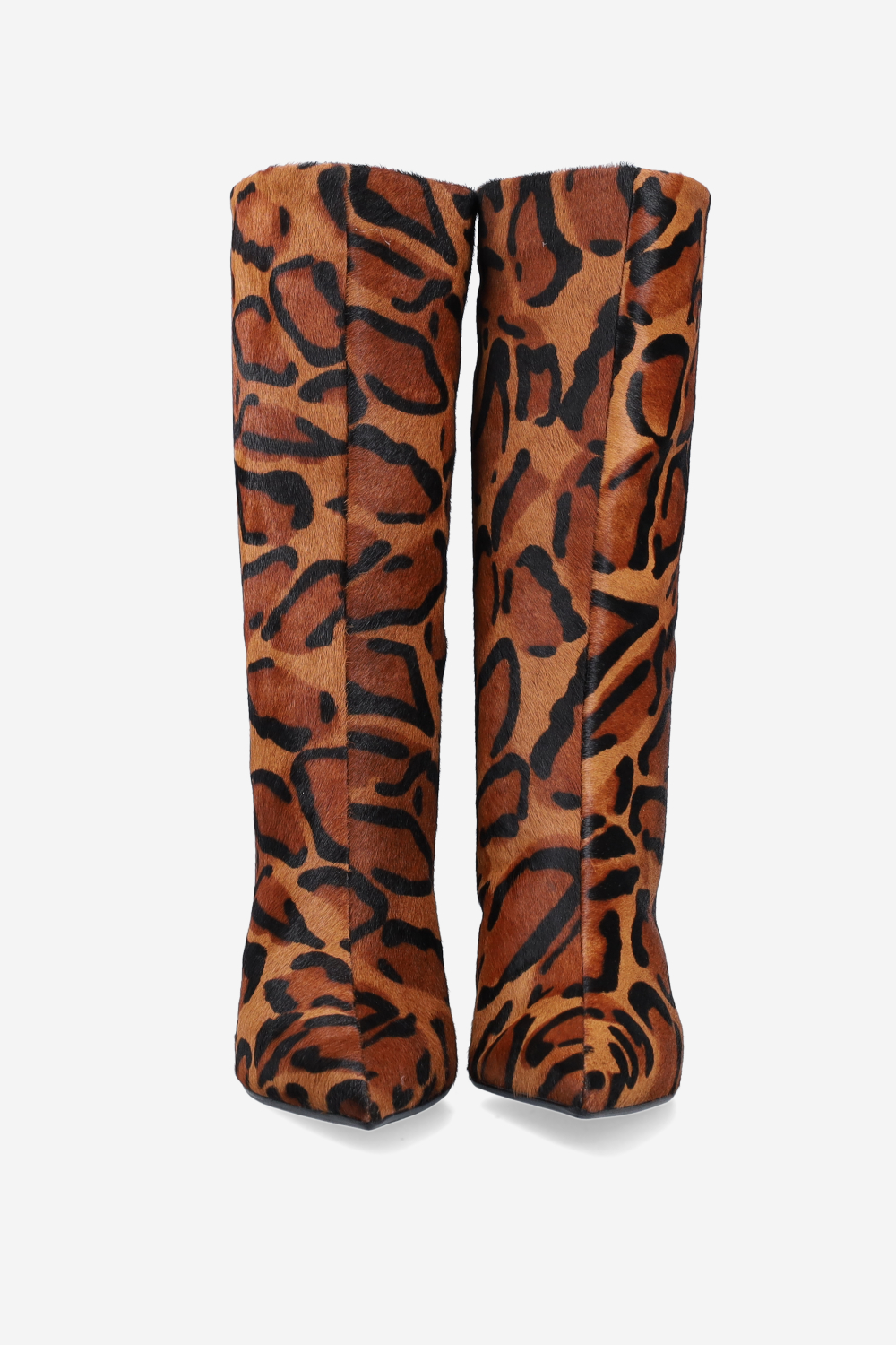 Animal printed pony-hair boots