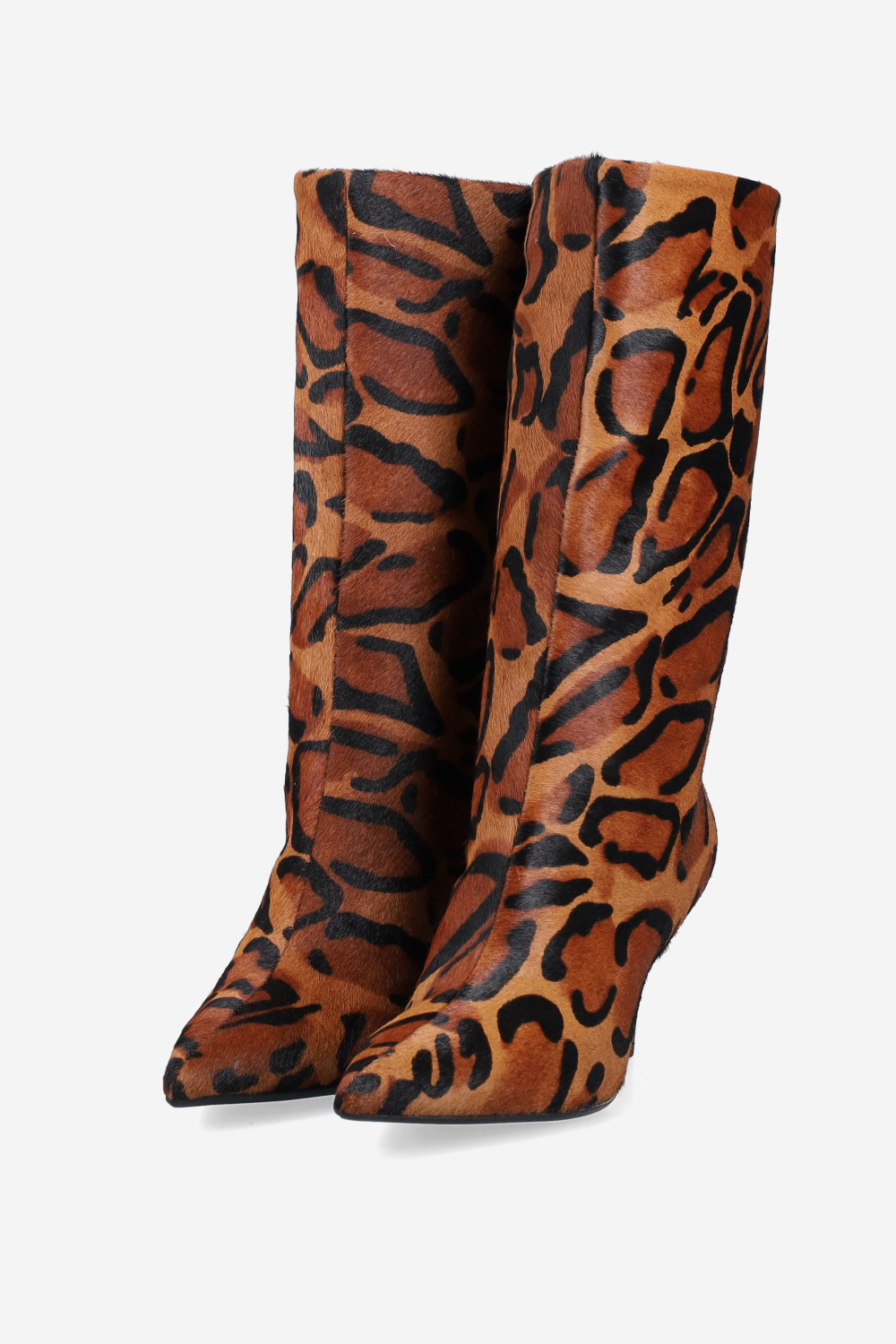 Animal printed pony-hair boots