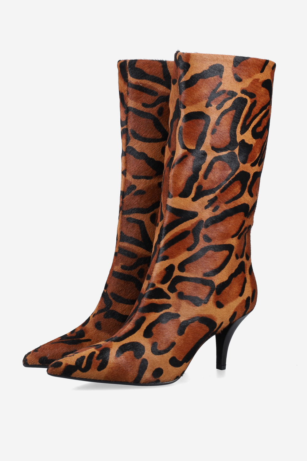 Animal printed pony-hair boots