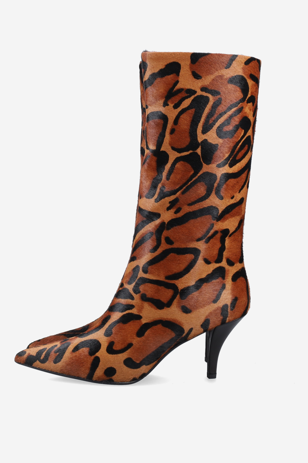 Animal printed pony-hair boots