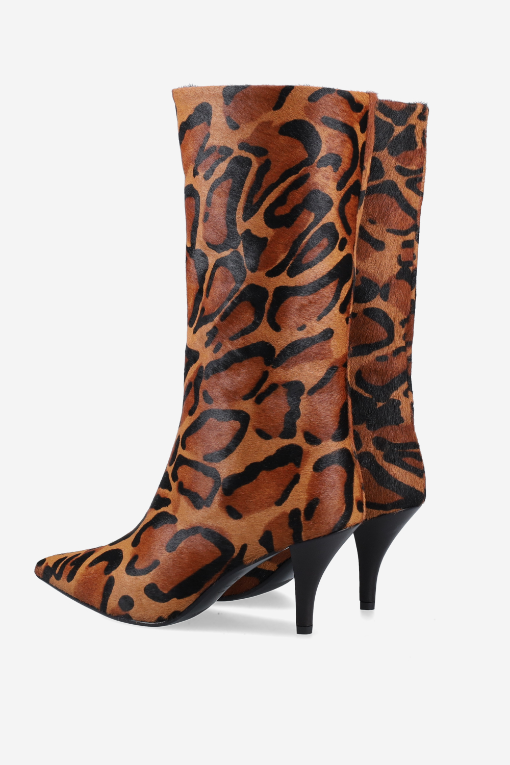 Animal printed pony-hair boots