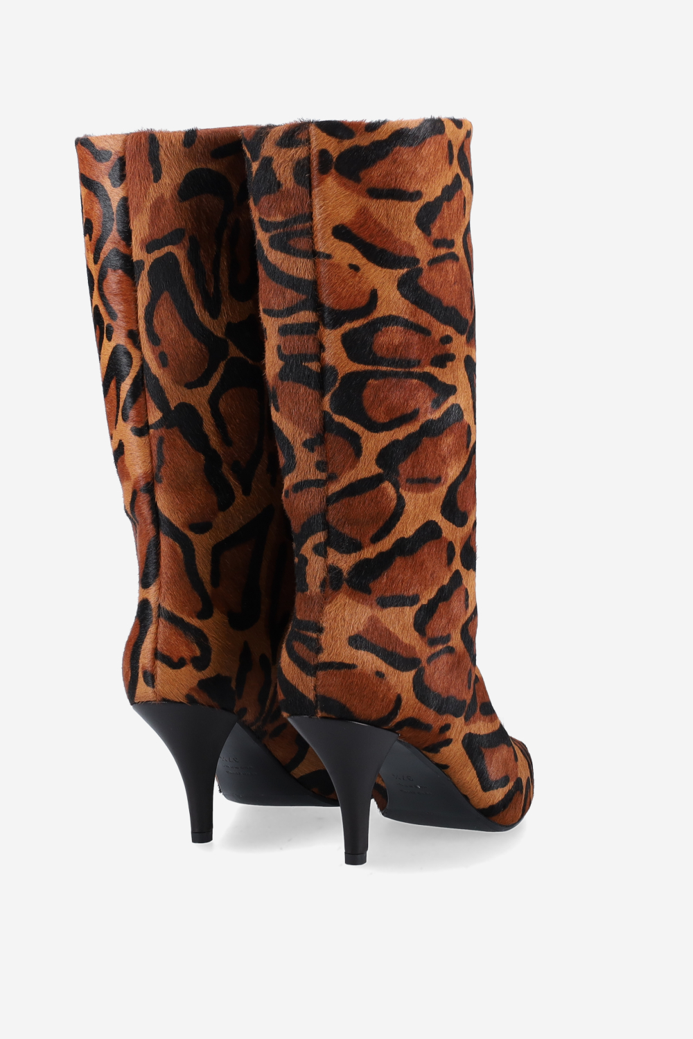 Animal printed pony-hair boots
