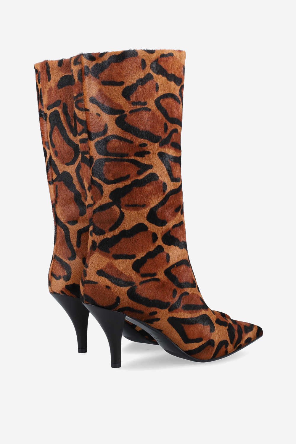 Animal printed pony-hair boots