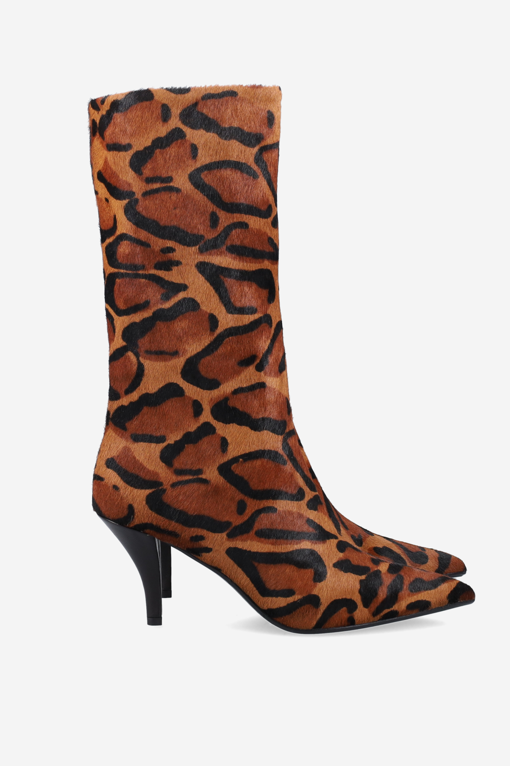 Animal printed pony-hair boots