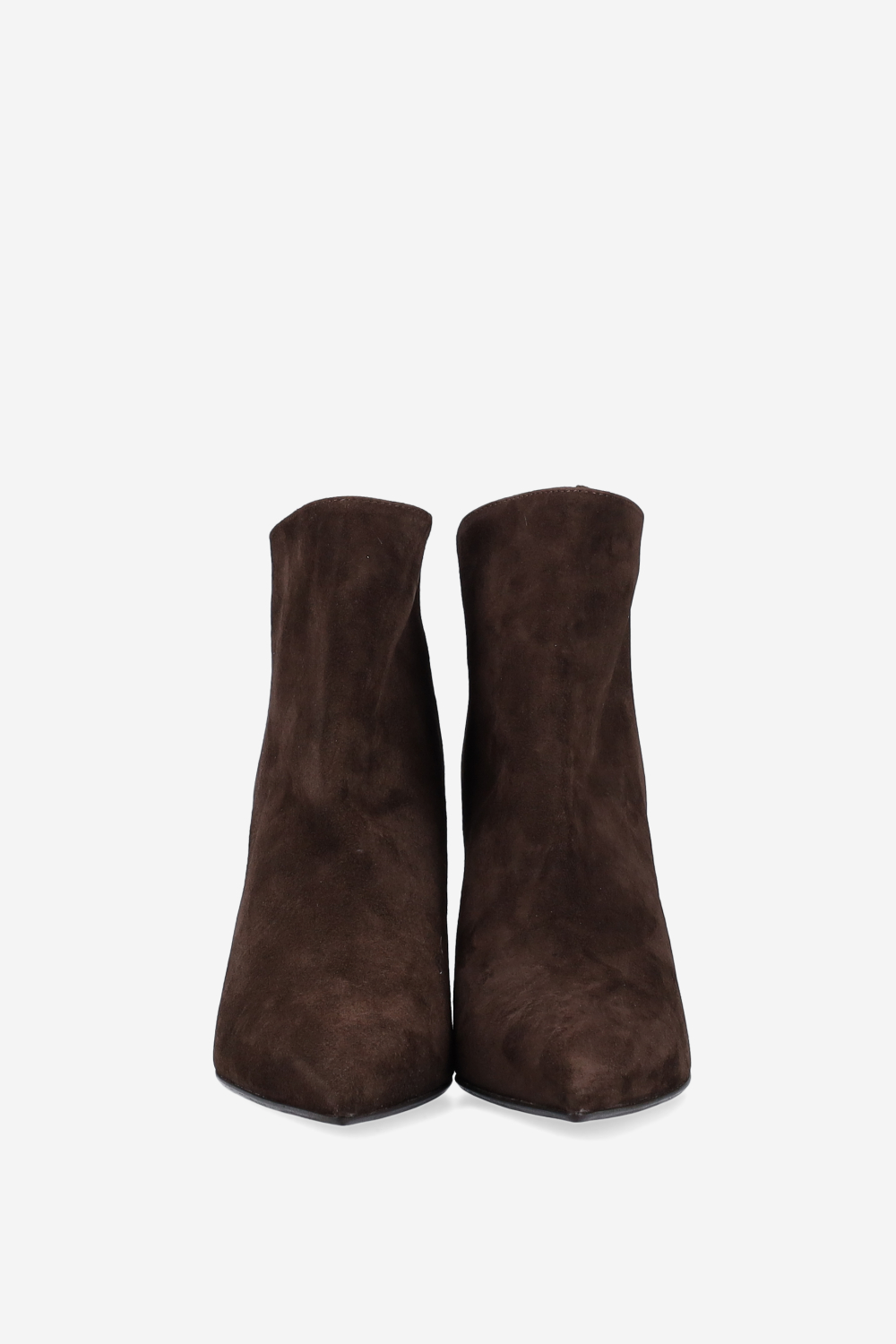 Pointed-toe suede ankle boots