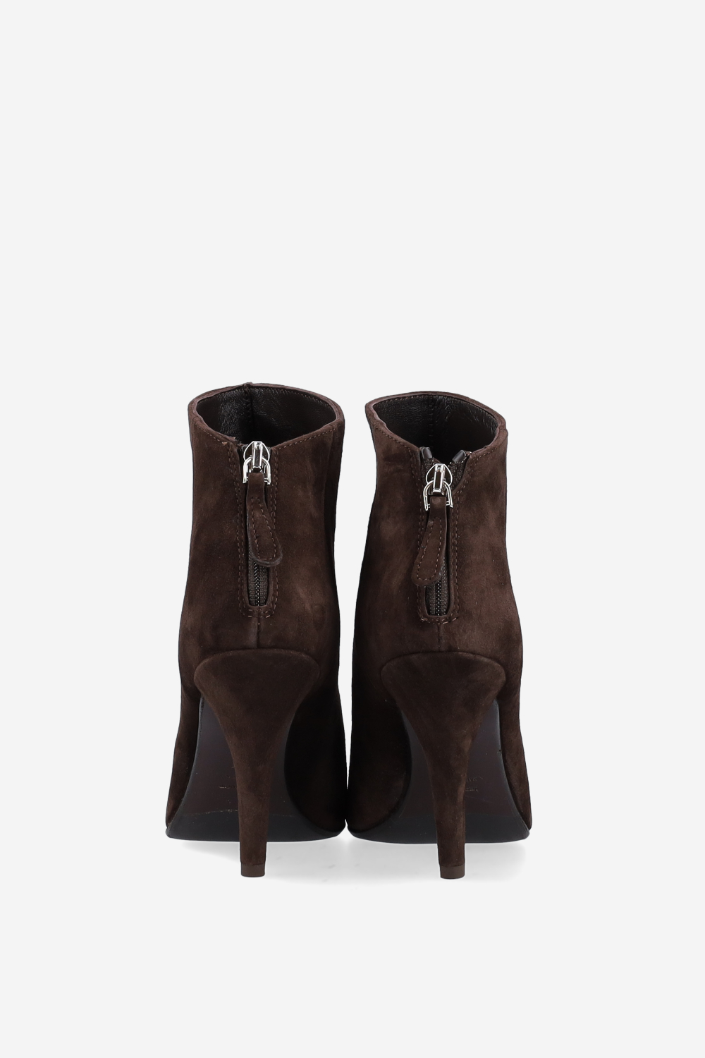 Pointed-toe suede ankle boots