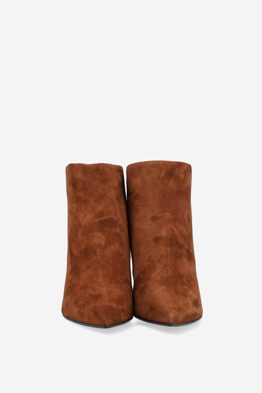 Pointed-toe suede ankle boots