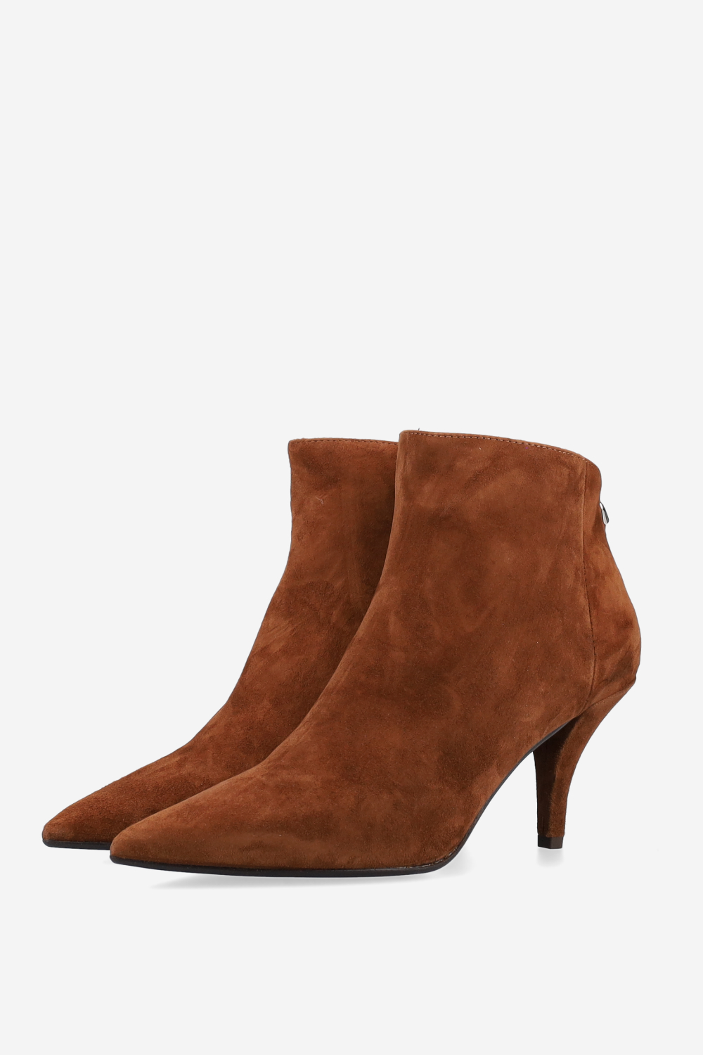Pointed-toe suede ankle boots
