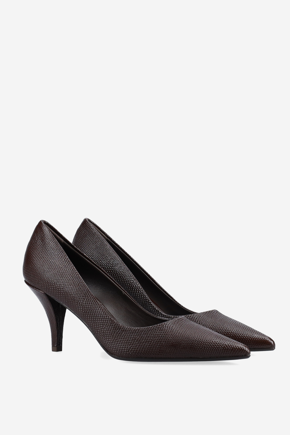 Croco leather pumps