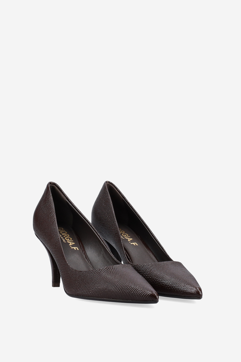 Croco leather pumps