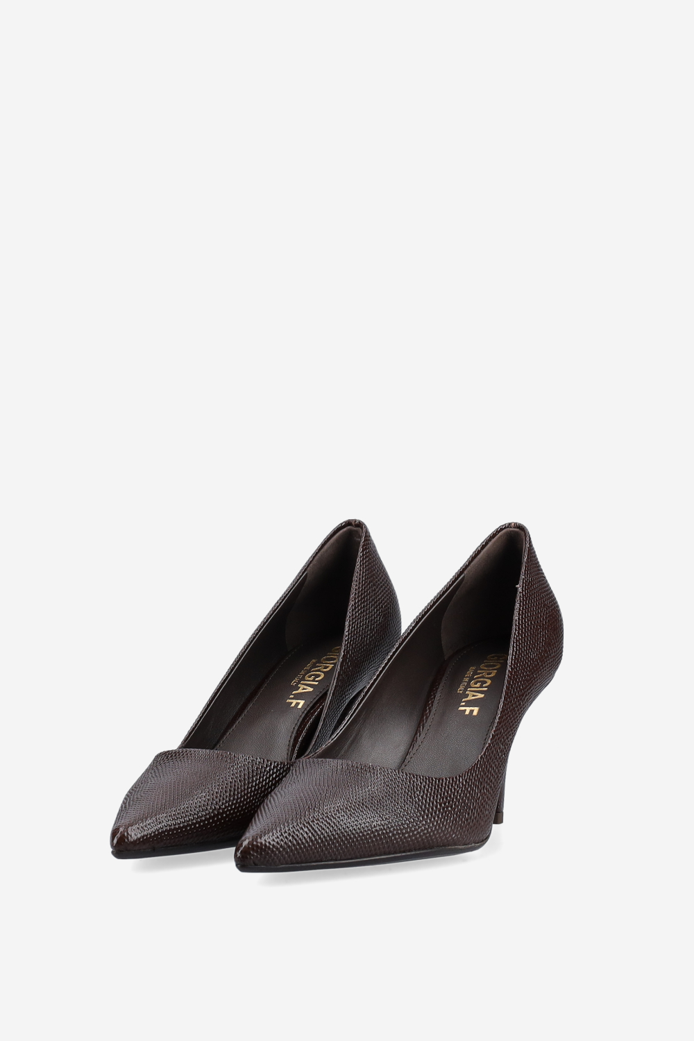 Croco leather pumps