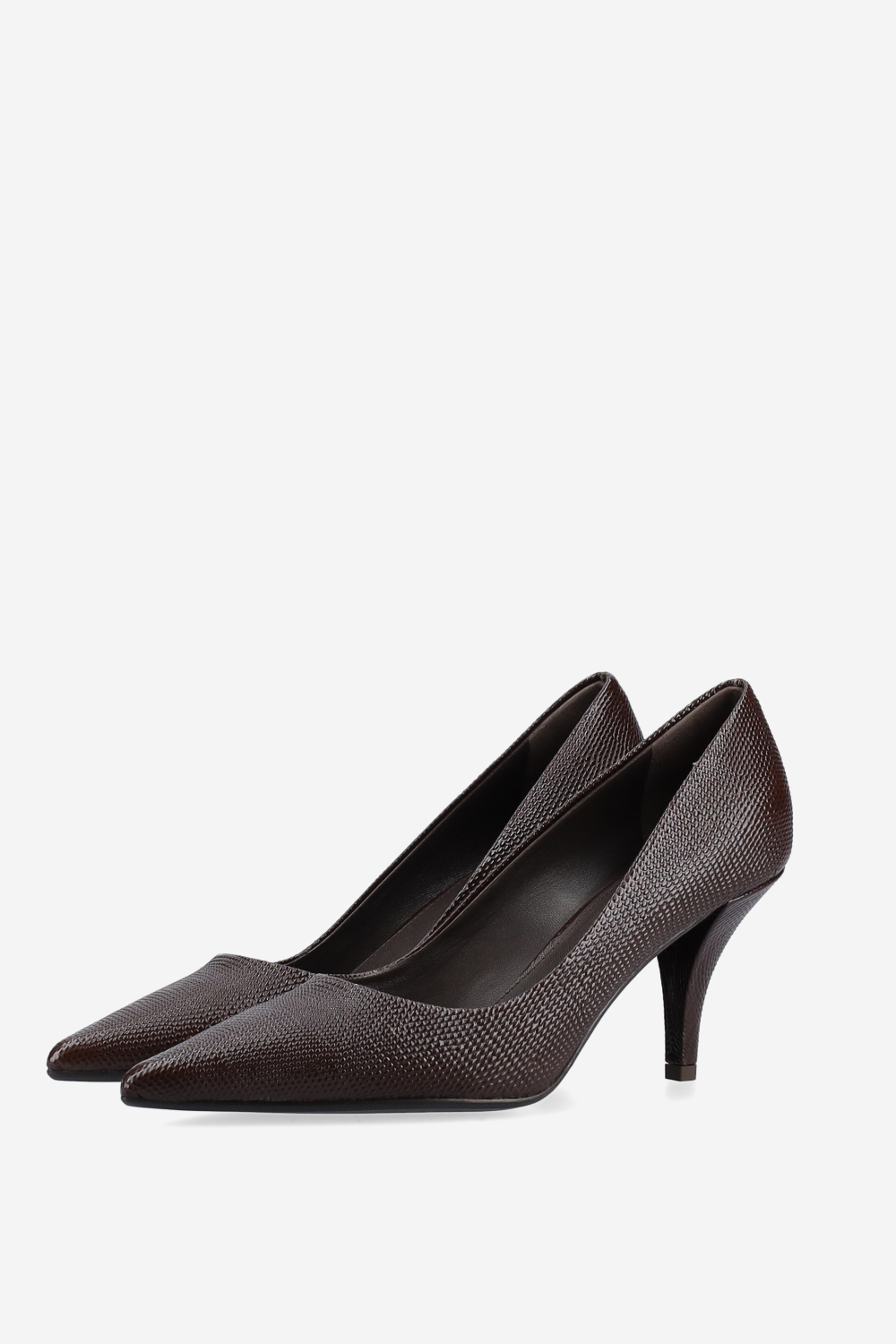 Croco leather pumps