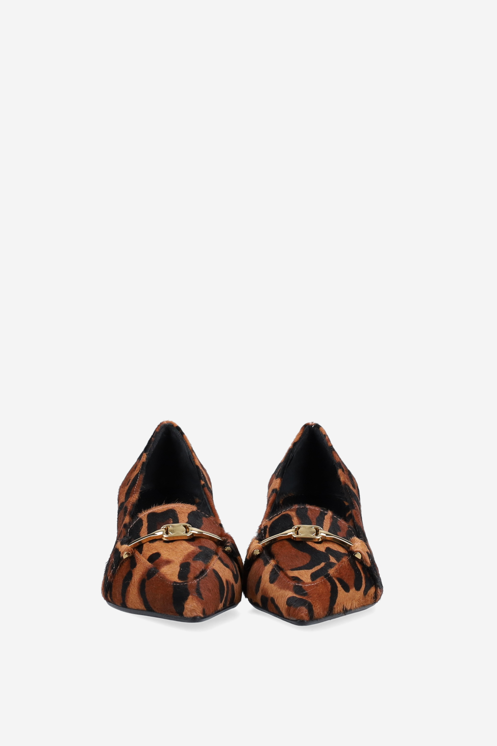 Buckled pony hair pumps