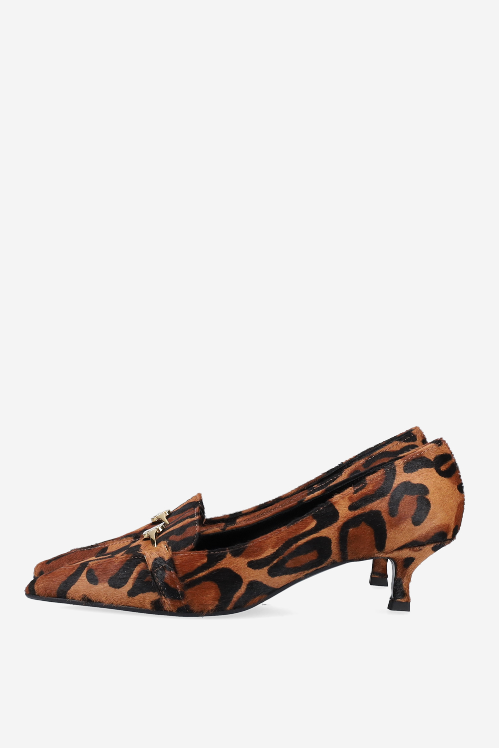 Buckled pony hair pumps