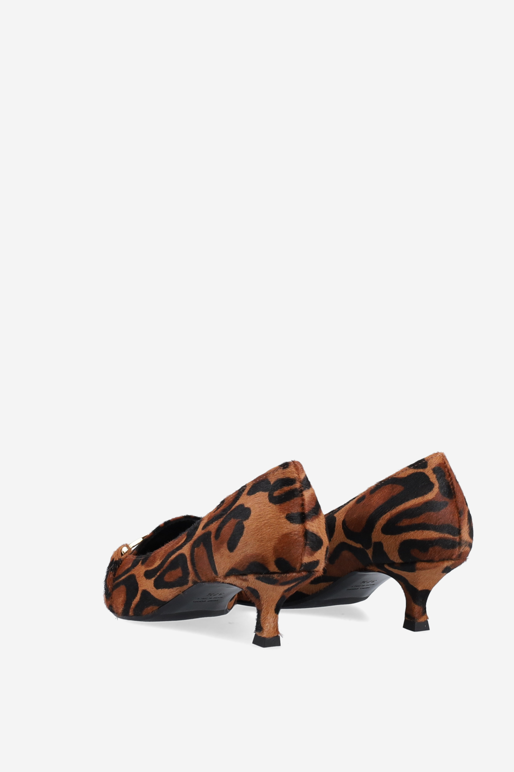 Buckled pony hair pumps
