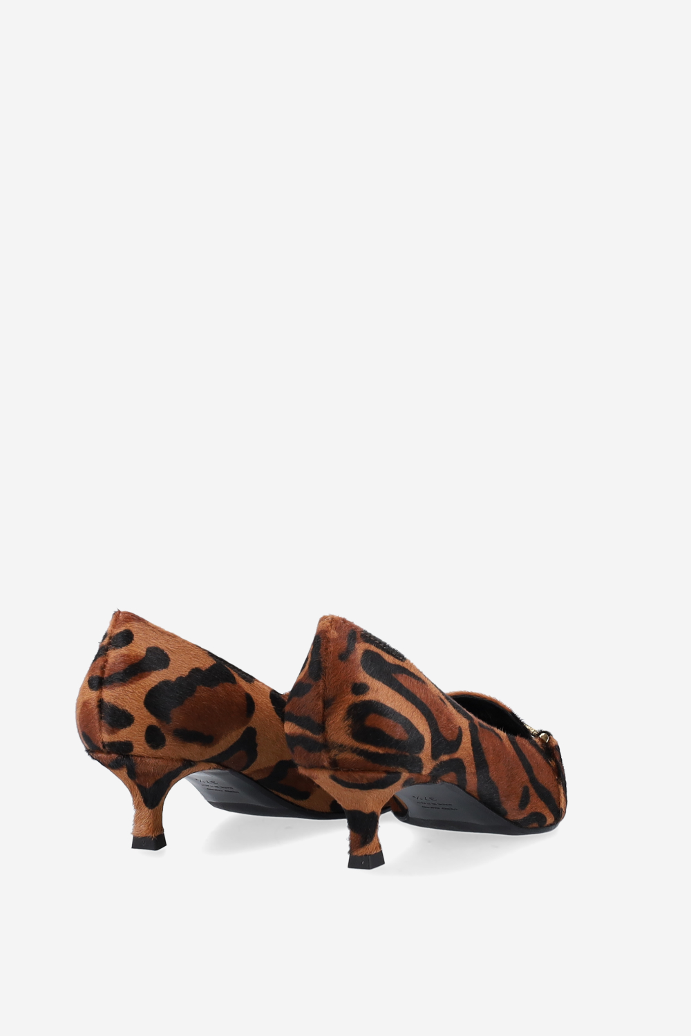 Buckled pony hair pumps