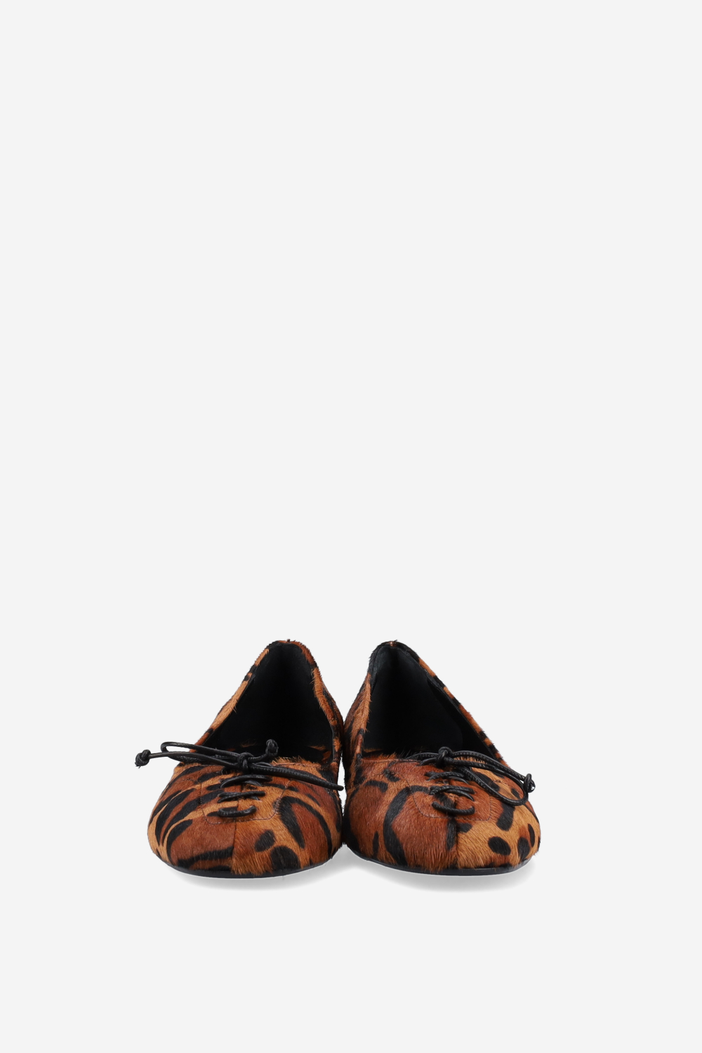 Pony-hair printed ballerinas