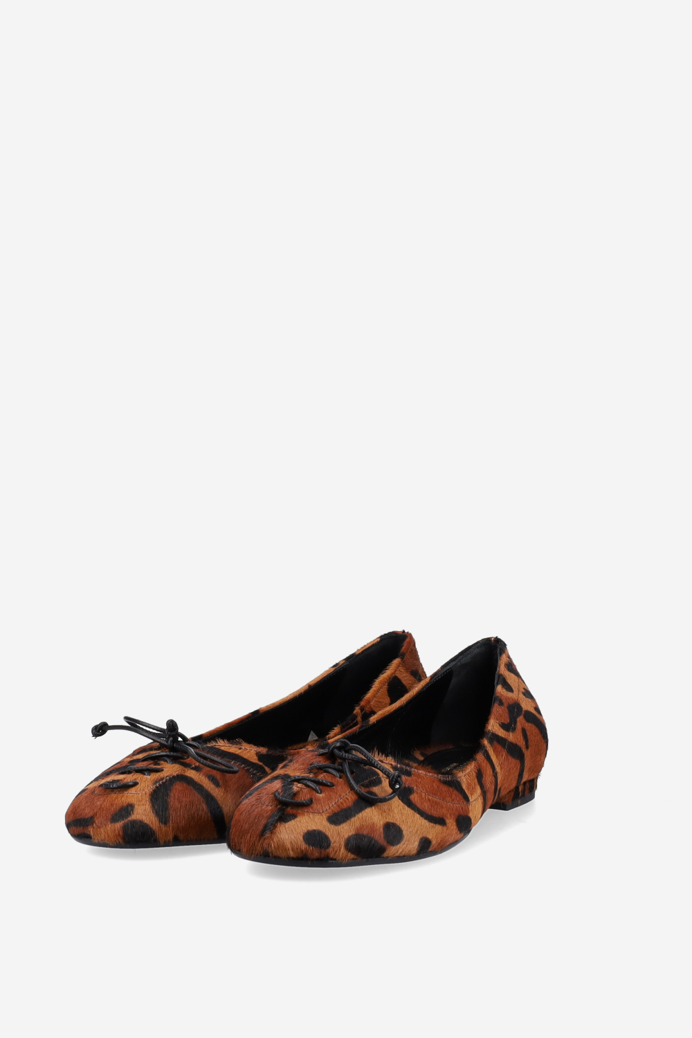 Pony-hair printed ballerinas