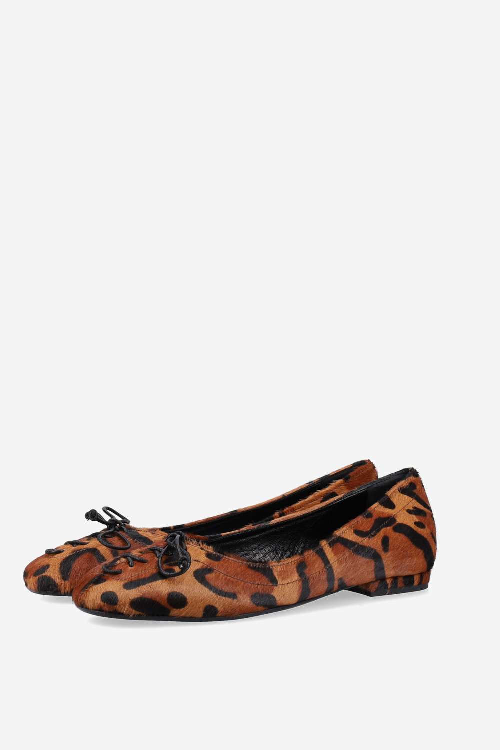 Pony-hair printed ballerinas