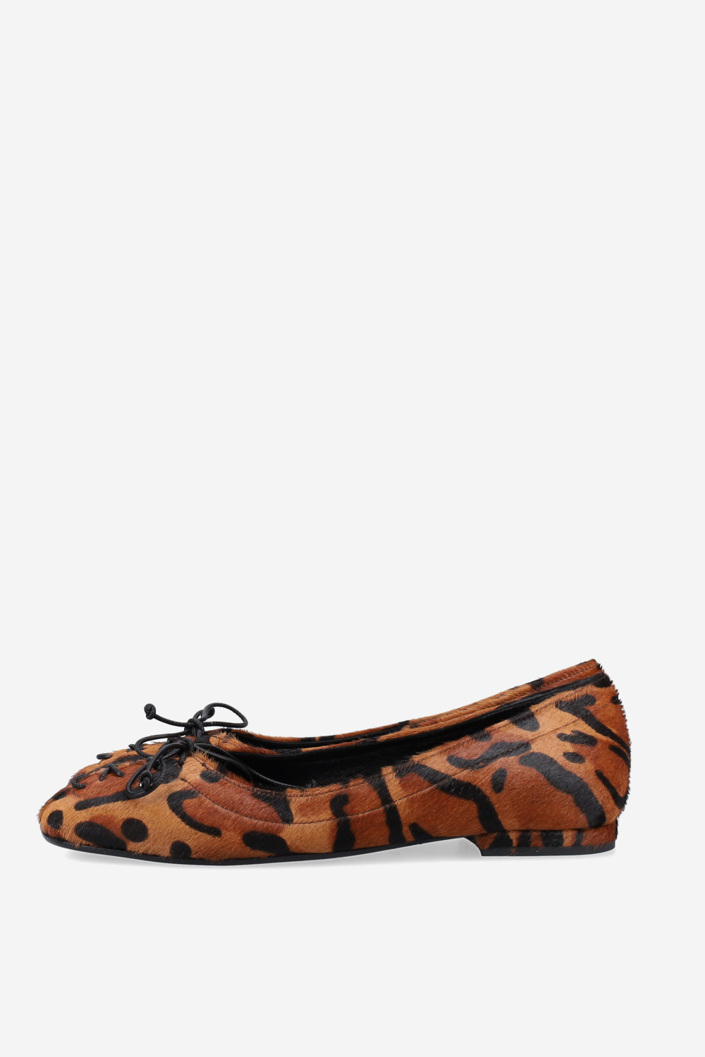 Pony-hair printed ballerinas