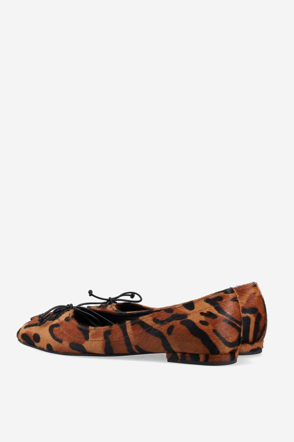 Pony-hair printed ballerinas