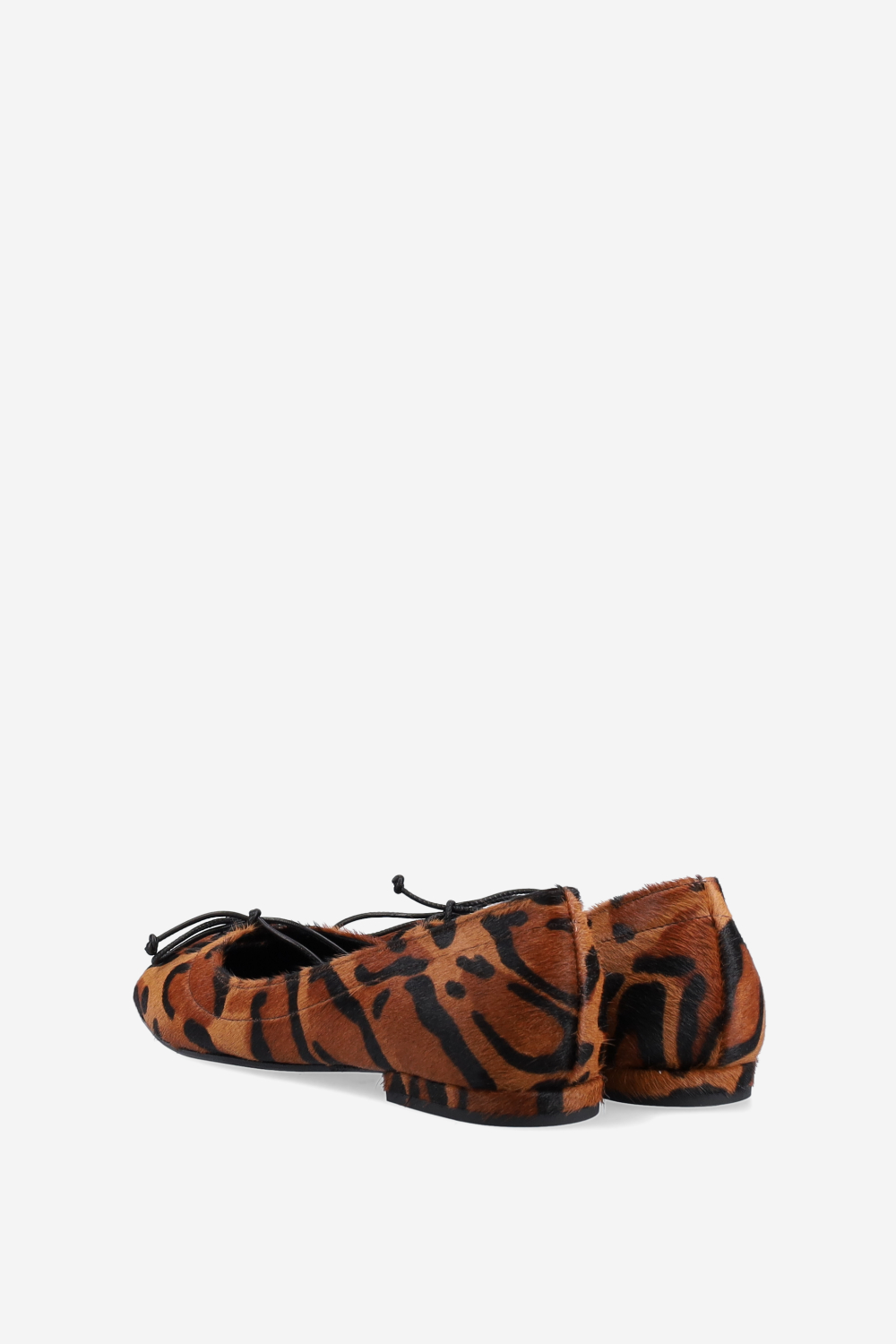 Pony-hair printed ballerinas