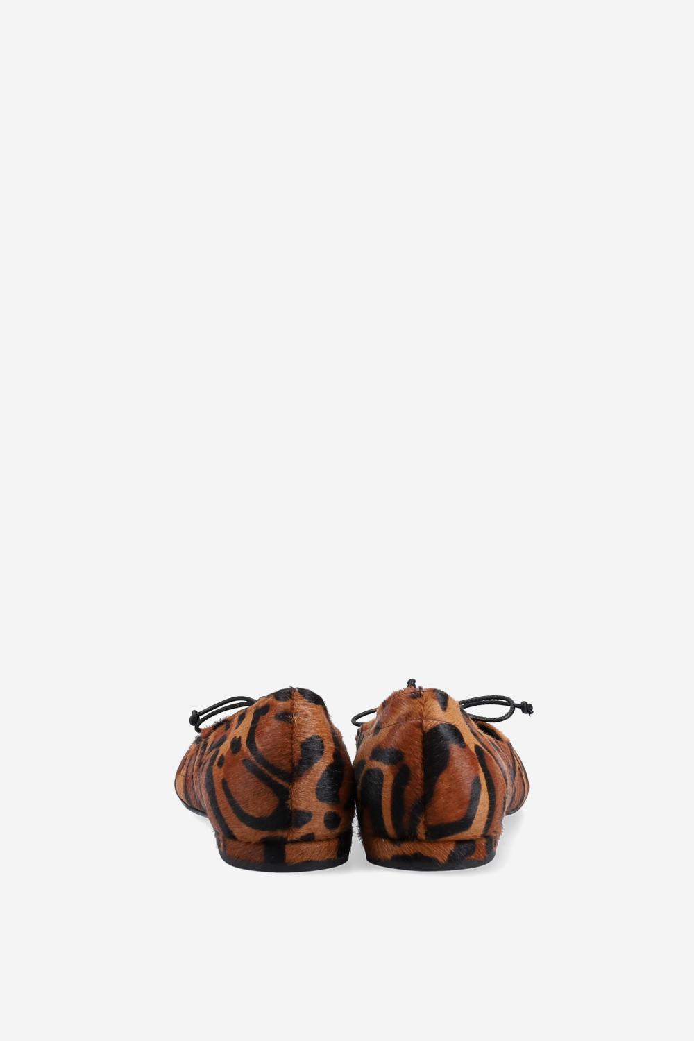 Pony-hair printed ballerinas