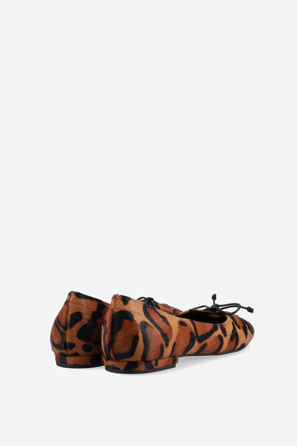 Pony-hair printed ballerinas