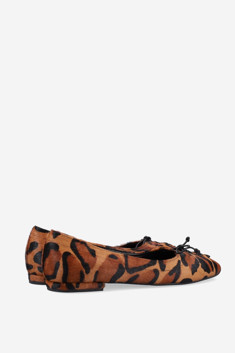 Pony-hair printed ballerinas
