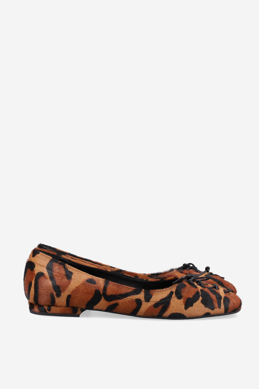 Pony-hair printed ballerinas