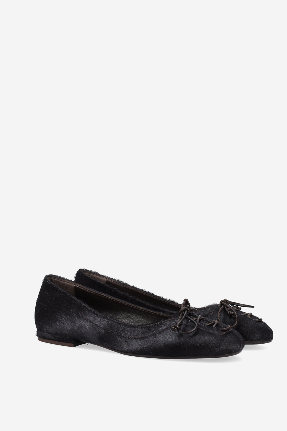 Pony-hair bow ballerinas