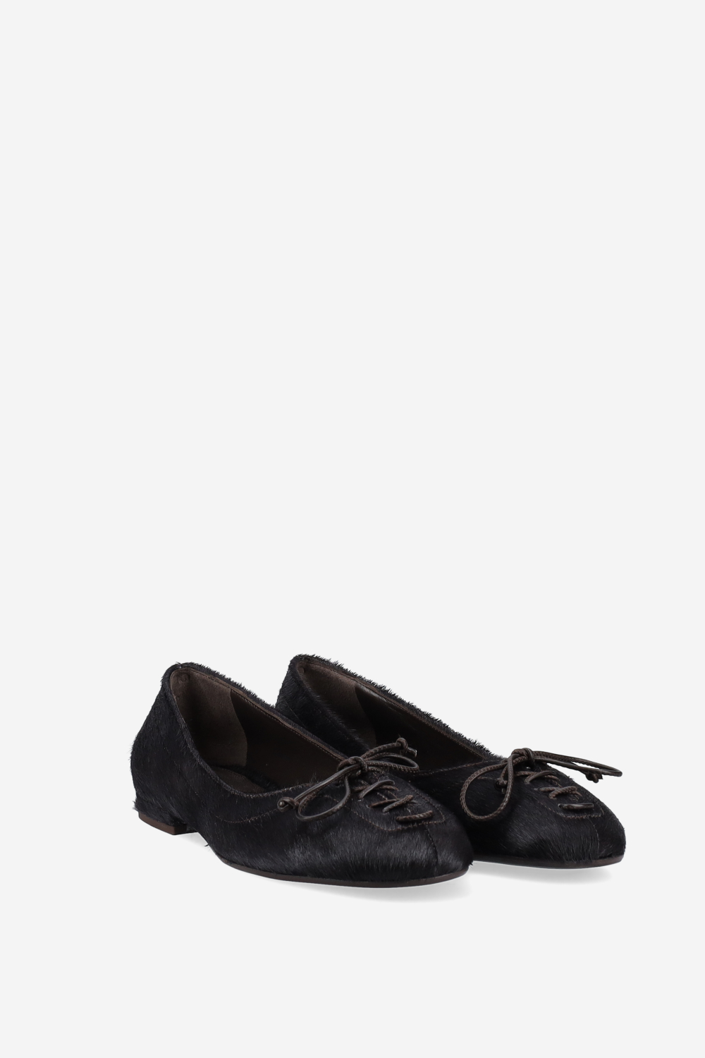 Pony-hair bow ballerinas