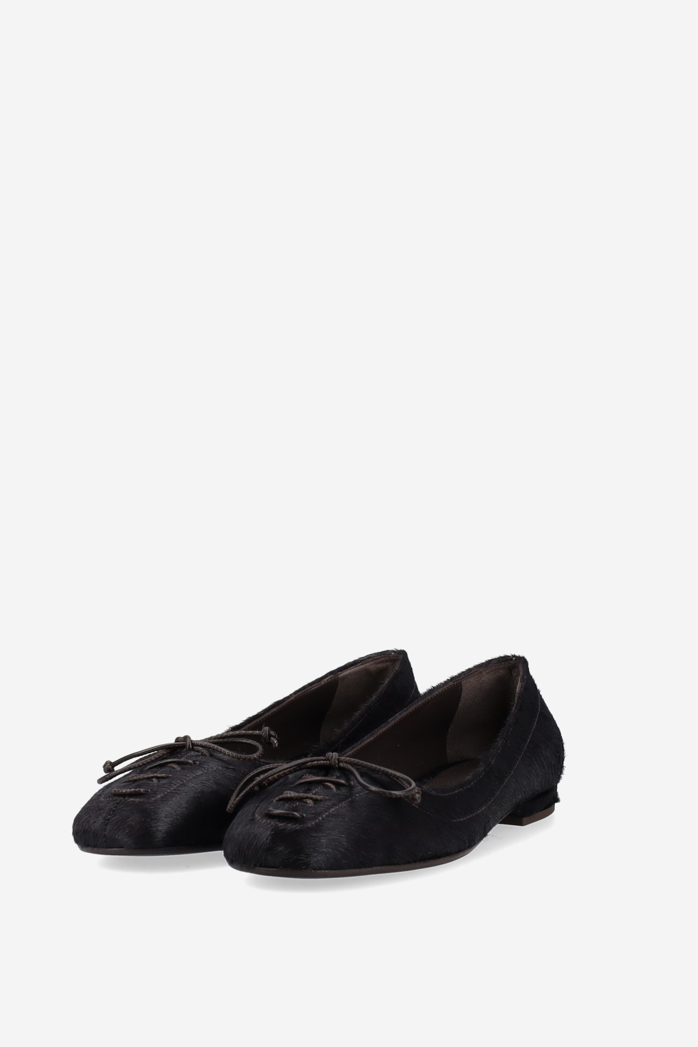 Pony-hair bow ballerinas