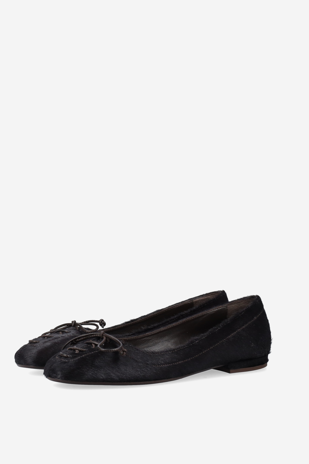 Pony-hair bow ballerinas