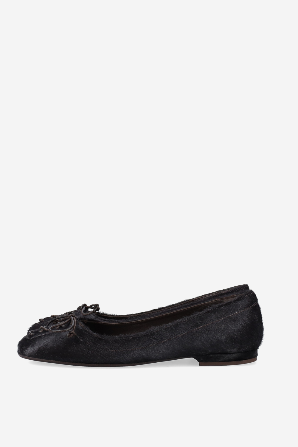 Pony-hair bow ballerinas