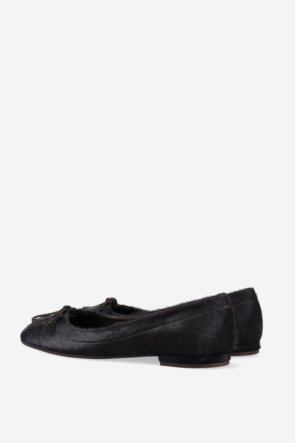 Pony-hair bow ballerinas