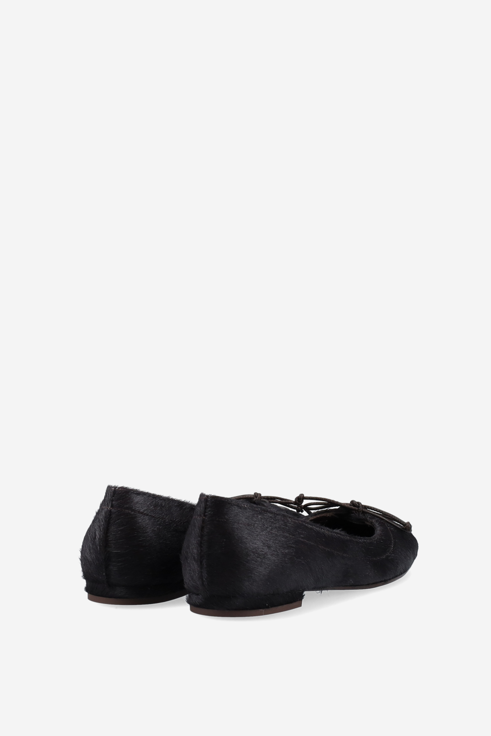 Pony-hair bow ballerinas