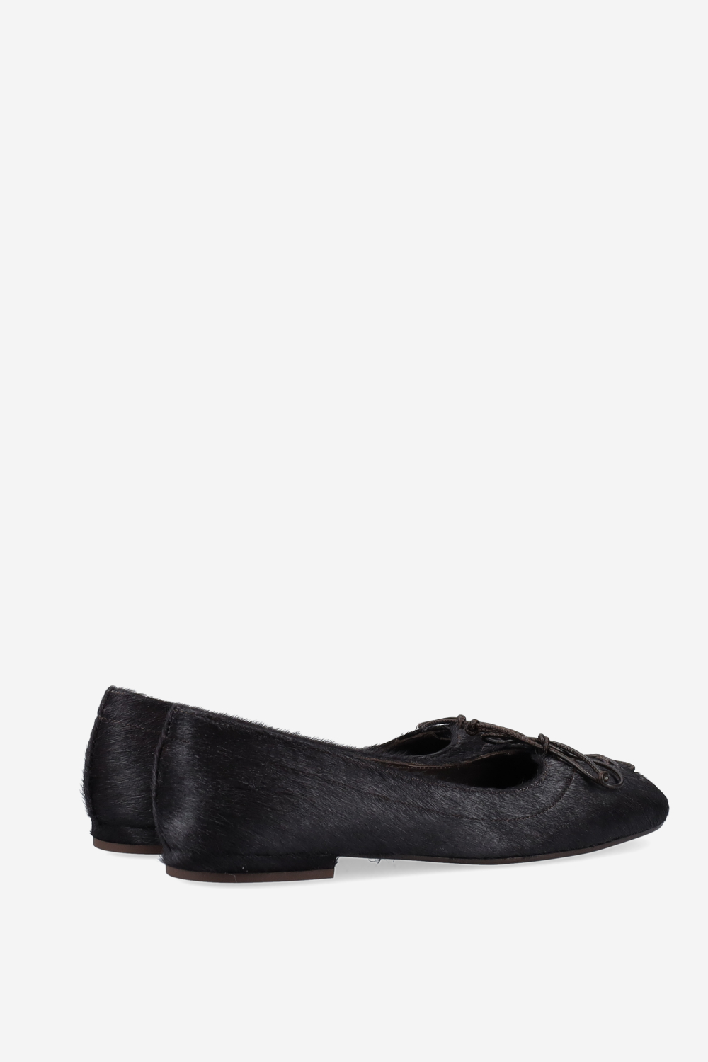Pony-hair bow ballerinas