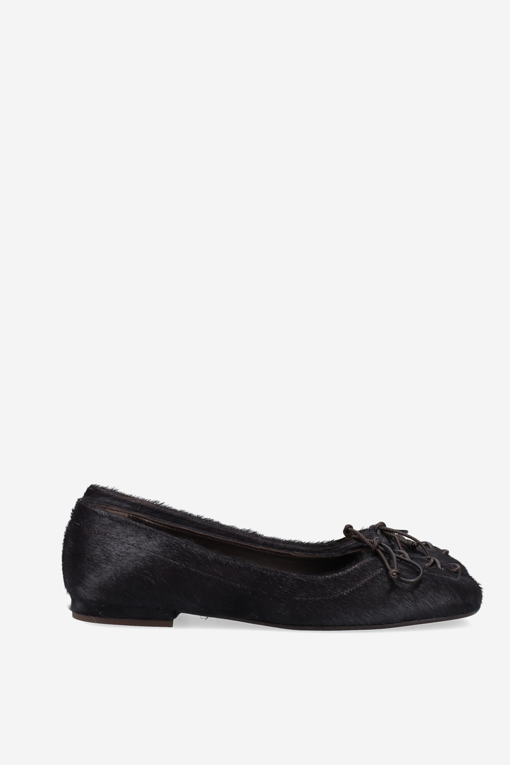 Pony-hair bow ballerinas