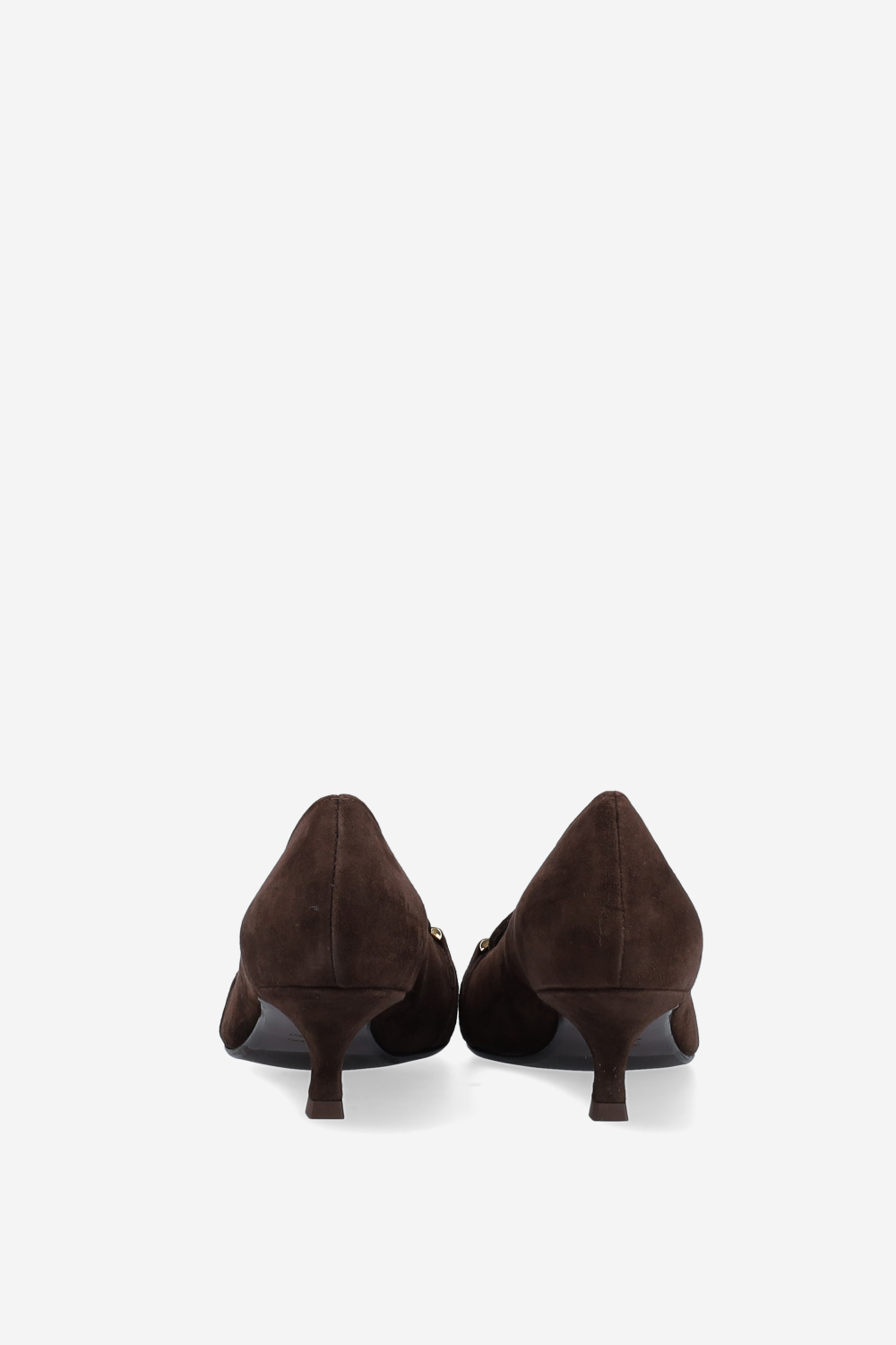 Buckled suede pumps