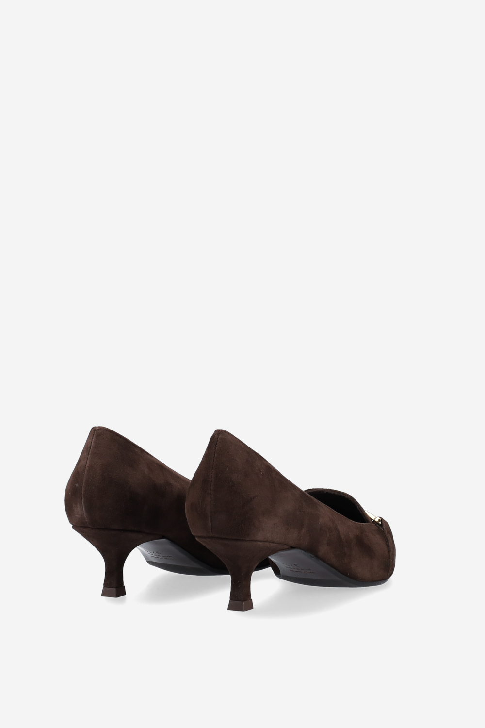 Buckled suede pumps