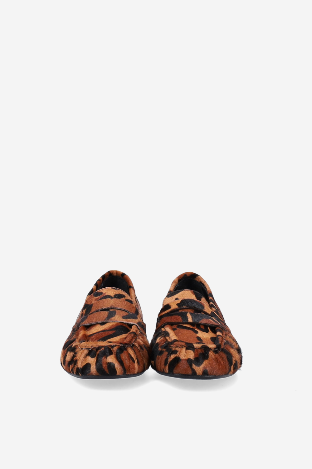 Animal print pony-hair loafers