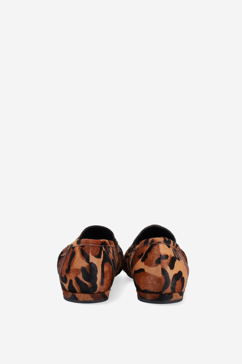 Animal print pony-hair loafers