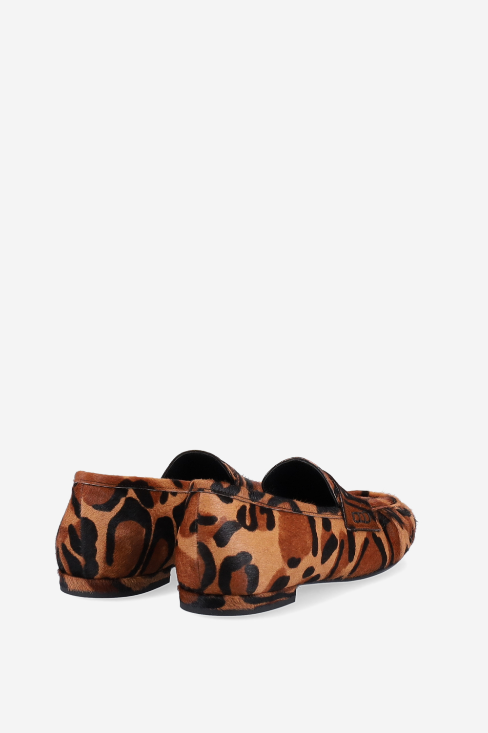 Animal print pony-hair loafers