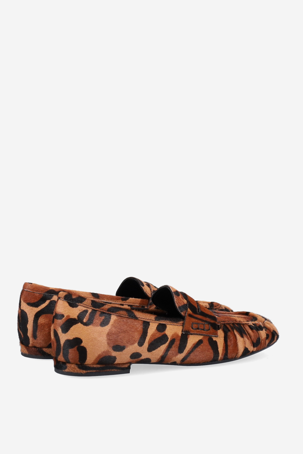 Animal print pony-hair loafers