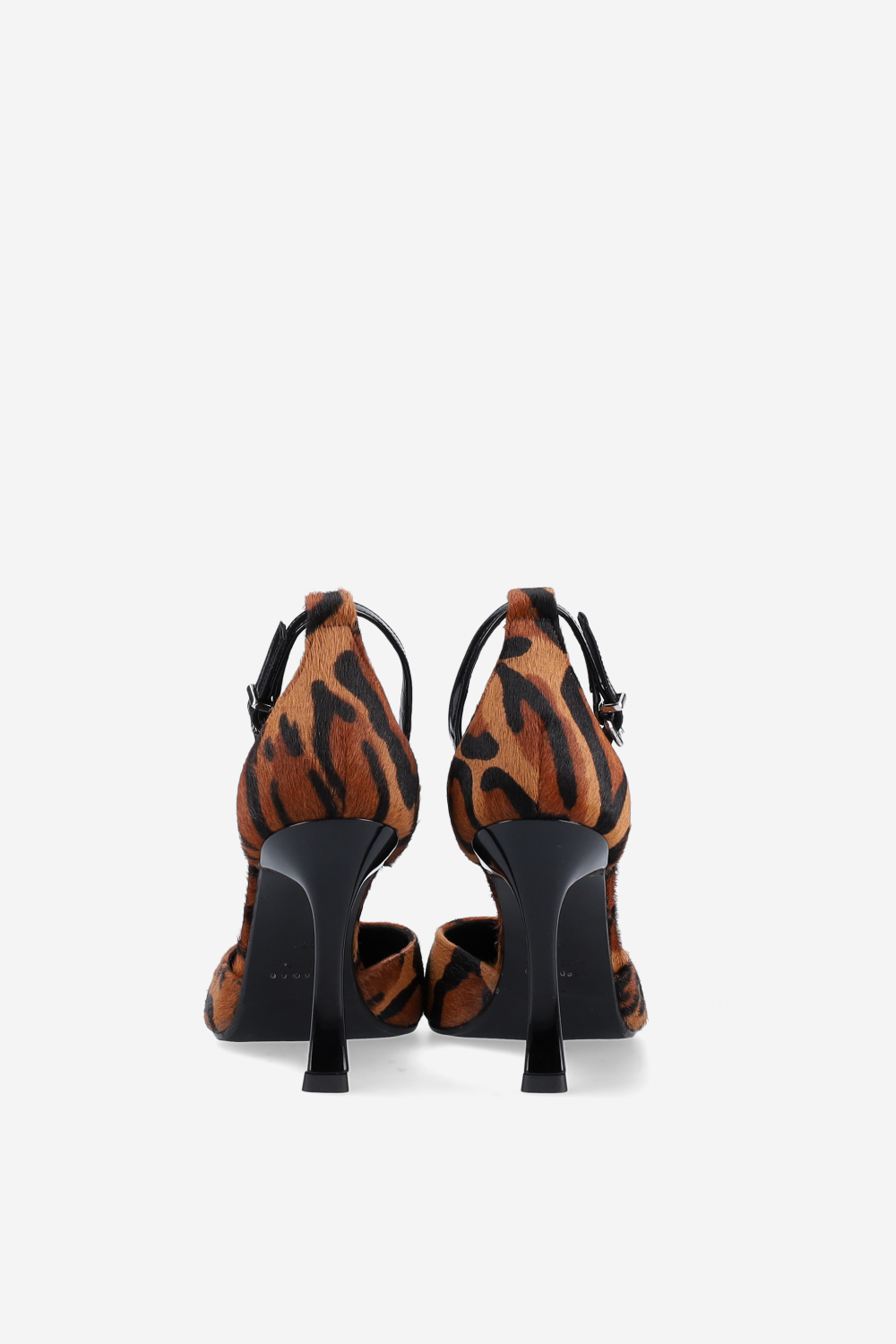 Pony-hair heeled pumps