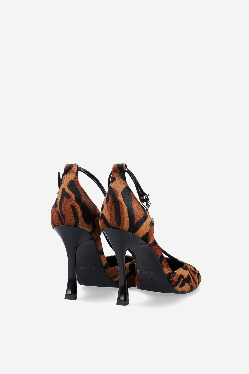 Pony-hair heeled pumps