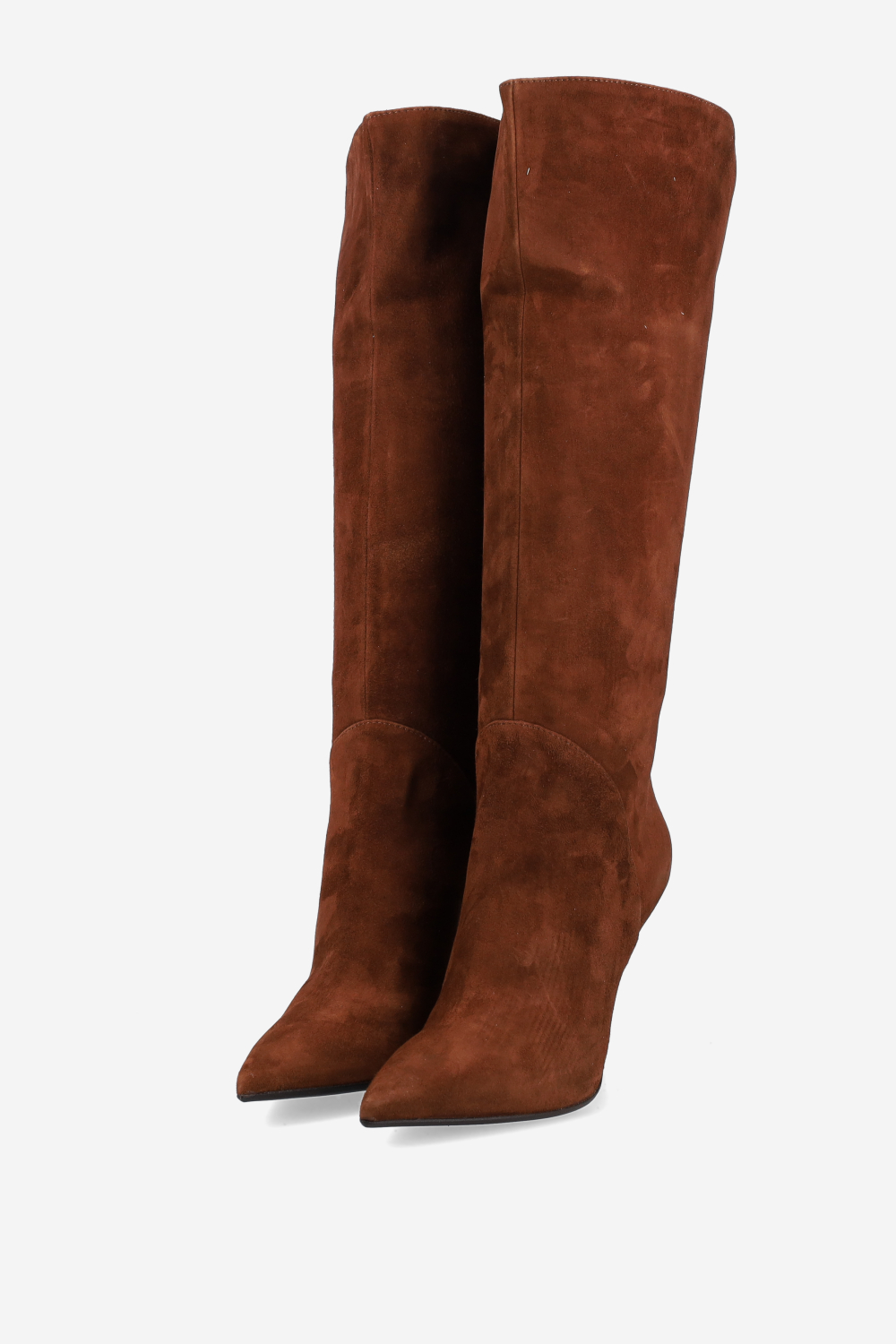 Knee-high suede boots